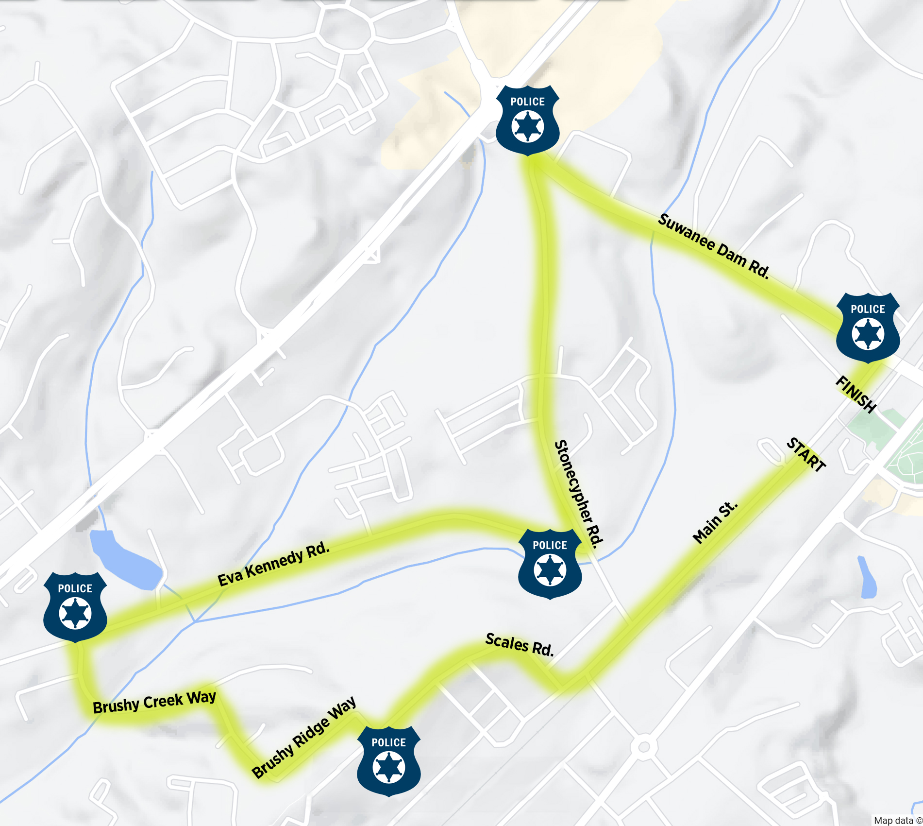 Alternate 5K route Old Town not Greenway