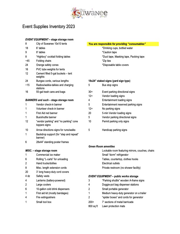 Event inventory sheet thumbnail