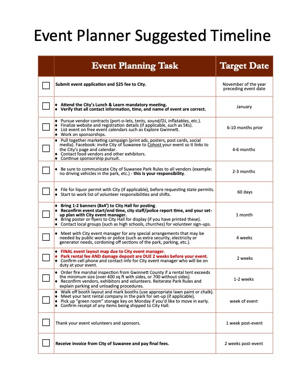 Event planning checklist thumbnail