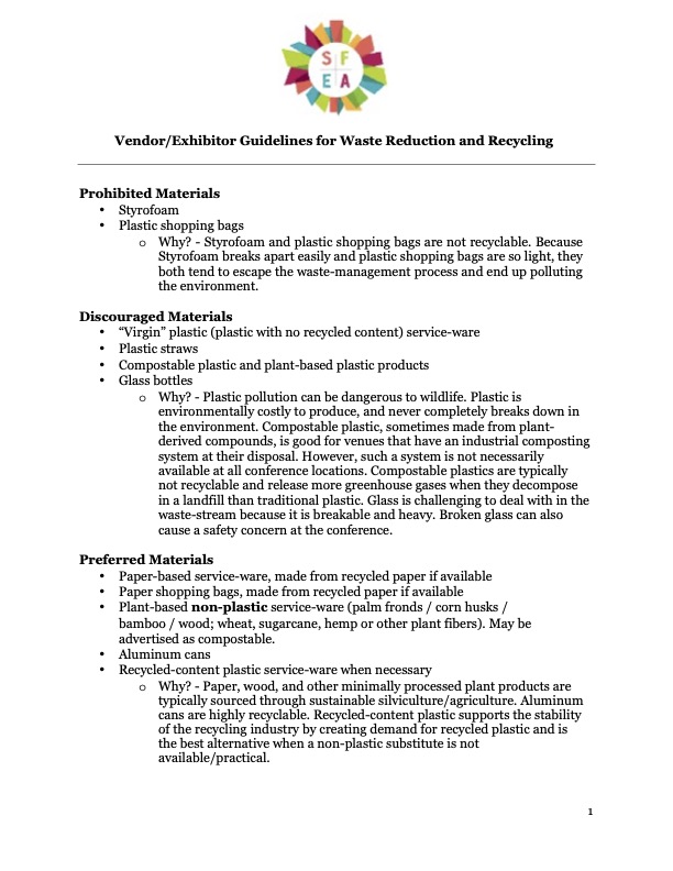 Vendor:Exhibitor Guidelines for Waste Reduction and Recycling thumbnail
